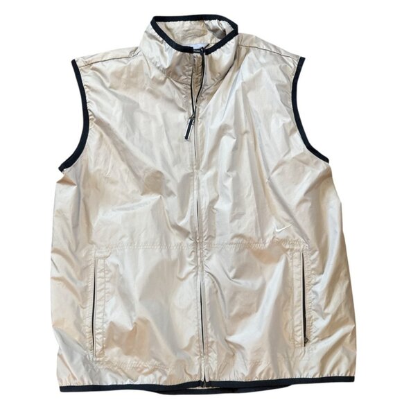 Nike Golf Performance Tan Vest Full Zip XXL Casual Streetwear Lightweight - Picture 1 of 3